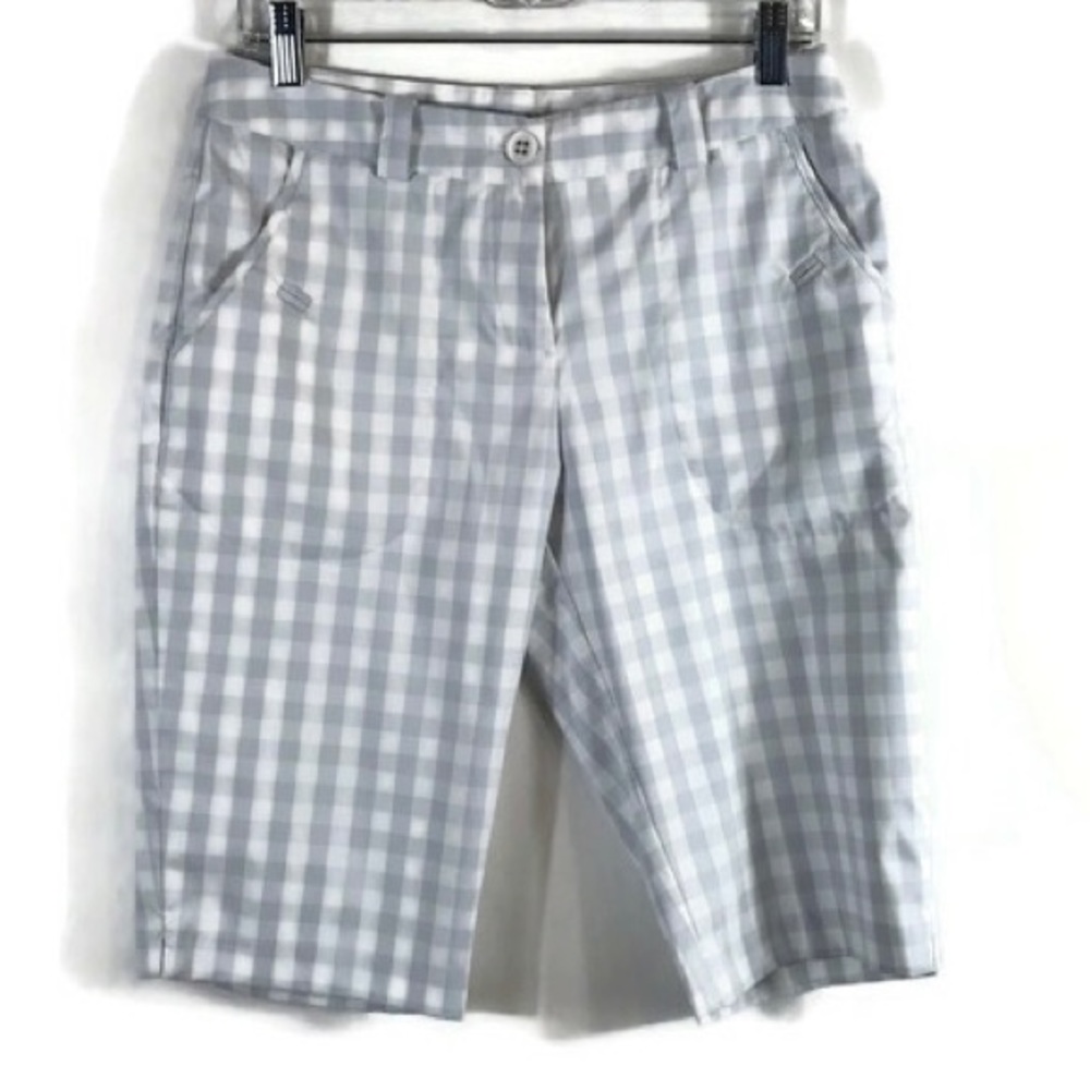 Nike Golf Dri Fit Shorts Tour Performance Plaid Bermuda Size 6